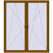 Okna skrzydłowe 2000x2300 mm KORSA ENERGY-SAVING REHAU SYNEGO MD GOLDEN OAK dwustronny