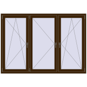 REHAU OPTIMUM EURO-DESIGN 70 2000x1400 mm DARK_OAK two-sided
