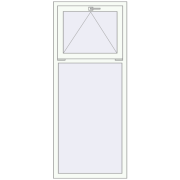 Tilt-and-Turn 750x1800 mm REHAU OPTIMUM EURO-DESIGN 70 RAL 9016 Traffic white two-sided
