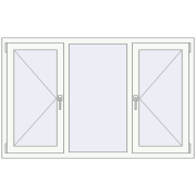 REHAU OPTIMUM EURO-DESIGN 70 1600x1000 mm RAL 9016 Traffic white two-sided