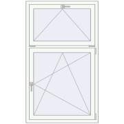 Okna skrzydłowe 950x1600 mm REHAU OPTIMUM EURO-DESIGN 70 RAL 9016 Traffic white dwustronny