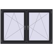 REHAU ENERGY-SAVING SYNEGO MD 1605x1040 mm BLACK_ULTI-MATT dwustronny