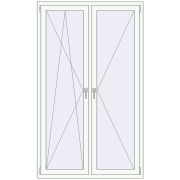 REHAU OPTIMUM EURO-DESIGN 70 1200x2000 mm RAL 9016 Traffic white two-sided