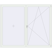 REHAU OPTIMUM EURO-DESIGN 70 2460x2120 mm RAL 9016 Traffic white two-sided