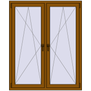REHAU ENERGY-SAVING SYNEGO MD 1335x1565 mm GOLDEN OAK dwustronny