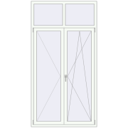 REHAU OPTIMUM EURO-DESIGN 70 1200x2300 mm RAL 9016 Traffic white dwustronny