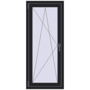 REHAU ENERGY-SAVING SYNEGO MD 600x1400 mm BLACK_ULTI-MATT two-sided
