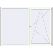 REHAU ENERGY-SAVING SYNEGO MD 2000x1500 mm RAL 9016 Traffic white two-sided