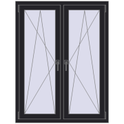 Okna skrzydłowe 1050x1355 mm REHAU ENERGY-SAVING SYNEGO MD BLACK_ULTI-MATT dwustronny Okna skrzydłowe 1050x1355 mm REHAU ENERGY-SAVING SYNEGO MD BLACK_ULTI-MATT dwustronny