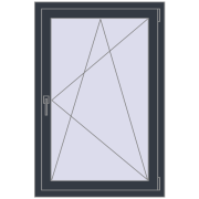 REHAU ENERGY-SAVING SYNEGO MD 800x1200 mm ANTHRACITE_GREY_STRUKTURAL two-sided