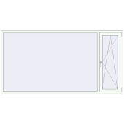 Okna skrzydłowe 2500x1300 mm ALU STANDARD 72 RAL 9016 Traffic white dwustronny