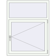 REHAU BRILLANT DESIGN 960x1250 mm RAL 9016 Traffic white two-sided