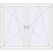 Okna skrzydłowe 1840x1565 mm REHAU ENERGY-SAVING SYNEGO MD ANTHRACITE_GREY_STRUKTURAL zewnętrzny