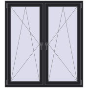 REHAU ENERGY-SAVING SYNEGO MD 1425x1490 mm BLACK_ULTI-MATT dwustronny