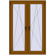 Okna skrzydłowe 1050x1550 mm REHAU ENERGY-SAVING SYNEGO MD GOLDEN OAK dwustronny