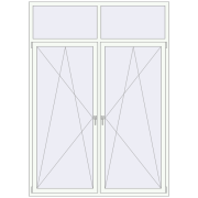 REHAU ENERGY-SAVING SYNEGO MD 1800x2500 mm RAL 9016 Traffic white two-sided