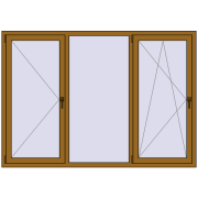 REHAU BRILLANT DESIGN 2070x1450 mm LIGHT_OAK two-sided