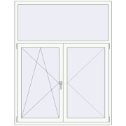 REHAU OPTIMUM EURO-DESIGN 70 1450x1849 mm RAL 9016 Traffic white two-sided