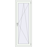 REHAU OPTIMUM EURO-DESIGN 70 600x1700 mm RAL 9016 Traffic white two-sided