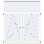 Okna skrzydłowe 1600x1800 mm REHAU OPTIMUM EURO-DESIGN 70 RAL 9016 Traffic white dwustronny