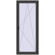 REHAU ENERGY-SAVING SYNEGO MD 840x2060 mm BASALT_GREY two-sided