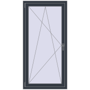 REHAU OPTIMUM EURO-DESIGN 70 800x1600 mm ANTHRACITE_GREY_STRUKTURAL dwustronny