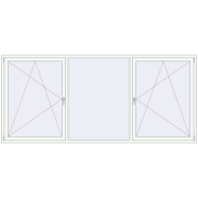 REHAU ENERGY-SAVING SYNEGO MD 3200x1450 mm RAL 9016 Traffic white two-sided