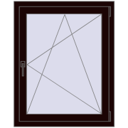 REHAU OPTIMUM EURO-DESIGN 70 800x1000 mm CHOCOLATE_BROWN two-sided