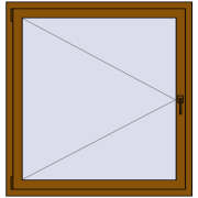 REHAU OPTIMUM EURO-DESIGN 70 1170x1220 mm GOLDEN OAK two-sided