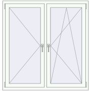 REHAU ENERGY-SAVING SYNEGO MD 1300x1350 mm GOLDEN OAK external