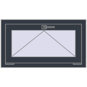 REHAU OPTIMUM EURO-DESIGN 70 800x450 mm ANTHRACITE_GREY_STRUKTURAL dwustronny