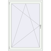 REHAU OPTIMUM EURO-DESIGN 70 1070x1630 mm RAL 9016 Traffic white two-sided