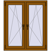 Okna skrzydłowe 1020x1160 mm REHAU ENERGY-SAVING SYNEGO MD GOLDEN OAK dwustronny