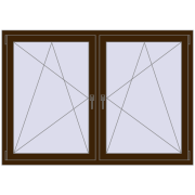 REHAU ENERGY-SAVING SYNEGO MD 1650x1160 mm DARK_OAK dwustronny REHAU ENERGY-SAVING SYNEGO MD 1650x1160 mm DARK_OAK dwustronny