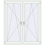 REHAU OPTIMUM EURO-DESIGN 70 1340x1560 mm RAL 9016 Traffic white two-sided