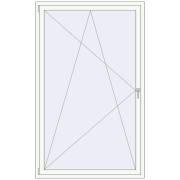 REHAU OPTIMUM EURO-DESIGN 70 1280x2080 mm RAL 9016 Traffic white two-sided