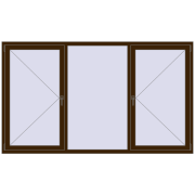 REHAU OPTIMUM EURO-DESIGN 70 2400x1400 mm DARK_OAK two-sided