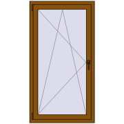 Okna skrzydłowe 800x1500 mm EPSILON OPTIMA GOLDEN OAK dwustronny Okna skrzydłowe 800x1500 mm EPSILON OPTIMA GOLDEN OAK dwustronny