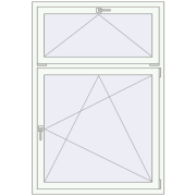 REHAU OPTIMUM EURO-DESIGN 70 1099x1600 mm RAL 9016 Traffic white two-sided