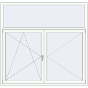 REHAU OPTIMUM EURO-DESIGN 70 1820x1750 mm RAL 9016 Traffic white two-sided