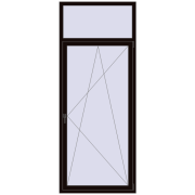 REHAU OPTIMUM EURO-DESIGN 70 1000x2500 mm BLACK_BROWN two-sided
