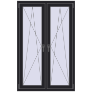 Okna skrzydłowe 1020x1550 mm REHAU ENERGY-SAVING SYNEGO MD BLACK_ULTI-MATT dwustronny