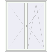 REHAU OPTIMUM EURO-DESIGN 70 1520x1860 mm RAL 9016 Traffic white two-sided