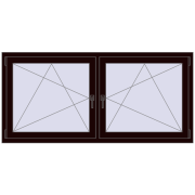 REHAU ENERGY-SAVING SYNEGO MD 1770x845 mm CHOCOLATE_BROWN two-sided
