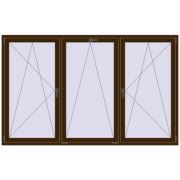 REHAU ENERGY-SAVING SYNEGO MD 2400x1500 mm DARK_OAK two-sided