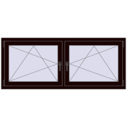 REHAU ENERGY-SAVING SYNEGO MD 1680x695 mm CHOCOLATE_BROWN dwustronny