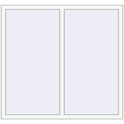 REHAU BRILLANT DESIGN 1350x1330 mm RAL 9016 Traffic white two-sided