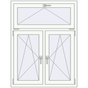 REHAU OPTIMUM EURO-DESIGN 70 1000x1300 mm GOLDEN OAK external