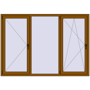 REHAU BRILLANT DESIGN 2070x1450 mm GOLDEN OAK two-sided