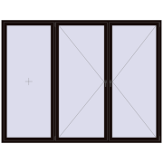 REHAU ENERGY-SAVING SYNEGO MD 3000x2300 mm BLACK_BROWN dwustronny